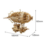 Maxbell 3D Wooden Puzzle Airship Model Home Decoration for Girls Boys Adults Friends