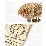 Maxbell 3D Wooden Puzzle Airship Model Home Decoration for Girls Boys Adults Friends