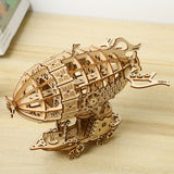 Maxbell 3D Wooden Puzzle Airship Model Home Decoration for Girls Boys Adults Friends