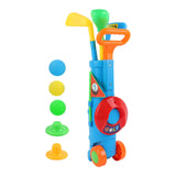 Maxbell Kids Golf Club Set Toy Portable Indoor Golf Toys Ages 3 4 5 6 Party Toy Kids blue