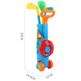 Maxbell Kids Golf Club Set Toy Portable Indoor Golf Toys Ages 3 4 5 6 Party Toy Kids blue