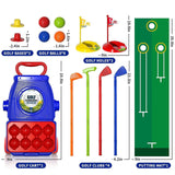 Maxbell Children's Golf Clubs Portable Outdoor Lawn Preschool Educate Kids Golf Toys Style A