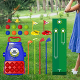 Maxbell Children's Golf Clubs Portable Outdoor Lawn Preschool Educate Kids Golf Toys Style A