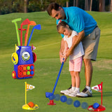 Maxbell Children's Golf Clubs Portable Outdoor Lawn Preschool Educate Kids Golf Toys Style B