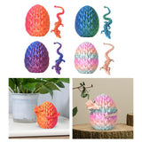 Maxbell 3D Printed Dragon in Egg Dragon Figurine Decor for Living Room Shelf Cabinet red gold