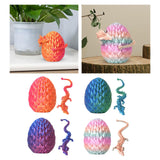 Maxbell 3D Printed Dragon in Egg Dragon Figurine Decor for Living Room Shelf Cabinet red gold