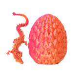 Maxbell 3D Printed Dragon in Egg Dragon Figurine Decor for Living Room Shelf Cabinet red gold