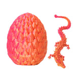 Maxbell 3D Printed Dragon in Egg Dragon Figurine Decor for Living Room Shelf Cabinet red gold