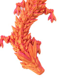 Maxbell 3D Printed Dragon in Egg Dragon Figurine Decor for Living Room Shelf Cabinet red gold