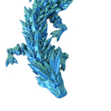 Maxbell 3D Printed Dragon in Egg Dragon Figurine Decor for Living Room Shelf Cabinet blue green