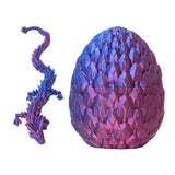 Maxbell 3D Printed Dragon in Egg Dragon Figurine Decor for Living Room Shelf Cabinet red blue