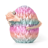 Maxbell 3D Printed Dragon in Egg Dragon Figurine Decor for Living Room Shelf Cabinet coloful