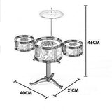 Maxbell Beginners Kids Drum Set Musical Instrument Music Toy for Kids Children's Day 3 Tom