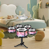 Maxbell Beginners Kids Drum Set Musical Instrument Music Toy for Kids Children's Day 5 Tom