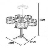 Maxbell Beginners Kids Drum Set Musical Instrument Music Toy for Kids Children's Day 5 Tom