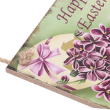 Maxbell Rustic Wooden Chicken Floral Easter Door Wall Hanger Memorial Jesus Resurrection Directional Sign