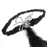 Retro 20s Black Feather Headband Charleston Flapper Women Girl Dress Up Party Ball Costume