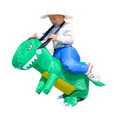 Maxbell Inflatable Dinosaur Riding Small Kids Halloween Cosplay Costume Fancy Dress