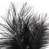 Vintage Sequin Feather Flower Headband Headpiece Party Hair Jewelry Black