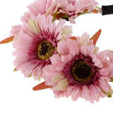 Boho Summer Beach Style Daisy Floral Flower Forehead Garland Hair Band Pink