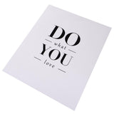 DO What YOU Love Quotes Canvas Painting Sign Home Wall Art Decor 25x30cm