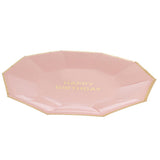 8 Pieces Golden Edge Paper PLATES 7/18cm Happy Birthday Party Supply Pink"