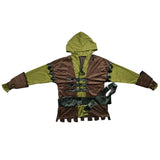 Mens Robin Hood Archer Costume Halloween Fancy Dress Forest Hero Cosplay Party Outfit Green XL