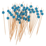 100x Summer Party Drink Cocktail Sticks Stirrer Food Cupcake Picks Blue