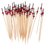 Bead Cocktail Sticks Sandwich Fruit Toothpick Picks Party Supplies Black Red