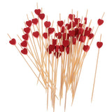 Heart Cocktail Sticks Sandwich Fruit Toothpick Picks Party Supply Red