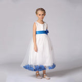 Flower Girls Bridesmaids Dress Formal Party Pageant Dress 12-13yrs Blue