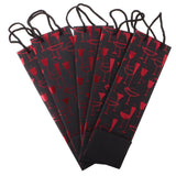 5 Pieces Wine Champagne Paper Bags for Wedding Birthday Party Red