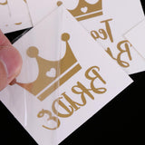 12x Metallic Team Bride Groom Temporary Tattoos Wedding Stickers Gold 2