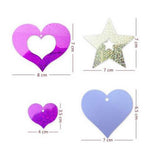 50x Wedding Ceiling Hanging Decorations Balloon Swirl Plastic Lavender Heart