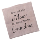 Only the Best Moms Get Promoted to Grandma Linen Cushion Case Throw Pillow Cover Birthday Home Party Sofa Decoration 45x45 cm