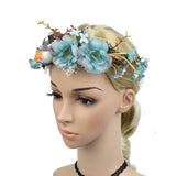 Boho Bird Flower Leaf Crown Headband Garland Bridal Wedding Women Headwear