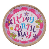 6 Pieces Happy Birthday Disposable Cake Cupcake Paper Plates Tableware