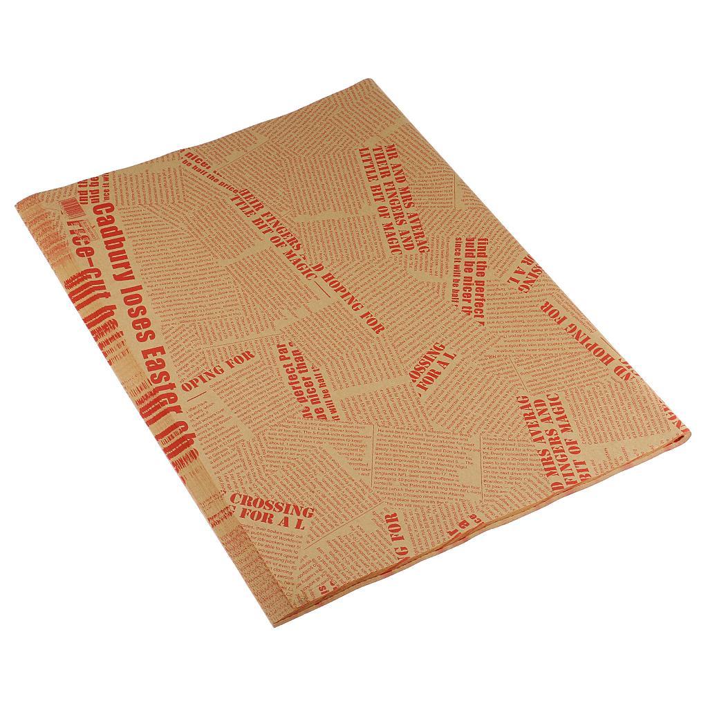 Maxbell  50pcs Newspaper Gift Wrapping Paper Flower Bouquet Craft Paper DIY Red