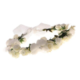 Boho Girl Floral Crown Flower Headband Hair Garland Wedding Headpiece White