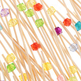 100 Pieces Acrylic Beads Bamboo Cocktail Picks Drink Stirrer Picks Square