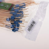 100 Pieces Star Cocktail Picks Drink Stirrer Fruit Cake Food Sticks Blue