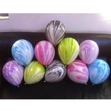 Marble Balloons Party Latex Swirl Agate Balloons Wedding Birthday Decor Blue