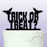 Trick or Treat Bat Cake Topper Halloween Party Acrylic Cake Centerpieces