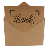 20pcs Kraft Paper Thank You Notes Cards with Envelopes for Xmas Greeting #2