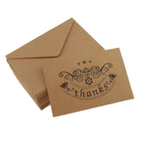 20pcs Kraft Paper Thank You Notes Cards with Envelopes for Xmas Greeting #4