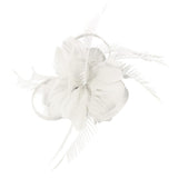 Charleston Party Feather Fascinator Side Hair Clip Wedding Church Corsage