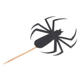 Max 20x Black Spider Cake Cupcake Toppers Picks Halloween Party Decor Supplies 1