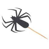 Max 20x Black Spider Cake Cupcake Toppers Picks Halloween Party Decor Supplies 1