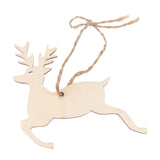 Pieces of 10 Rustic Blank Deer Wooden Pieces Gift Tags Xmas Tree Pendents DIY Craft