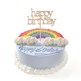 Vintage Cake Cupcake Topper Happy Birthday Wooden Food Picks Sticks Birthday Party Decoration